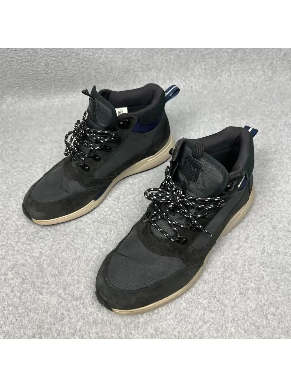 Toms Cascada Textile Suede Lace Up Boots Sneaker Mens Size 9.5 Casual Comfort